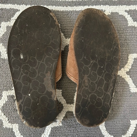 UGG Tan Suede Slippers - Picture 2 of 3